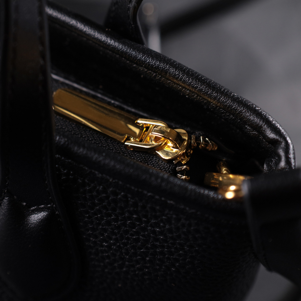 Сумка Vintage Містка з двома ручками з натуральної шкіри Чорна (22286) - зображення 9