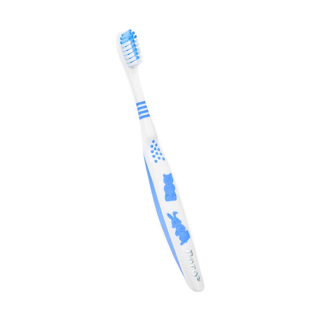 Дитяча зубна щітка Paro Swiss junior м'яка Блакитна (7610458007426-blue) - зображення 1