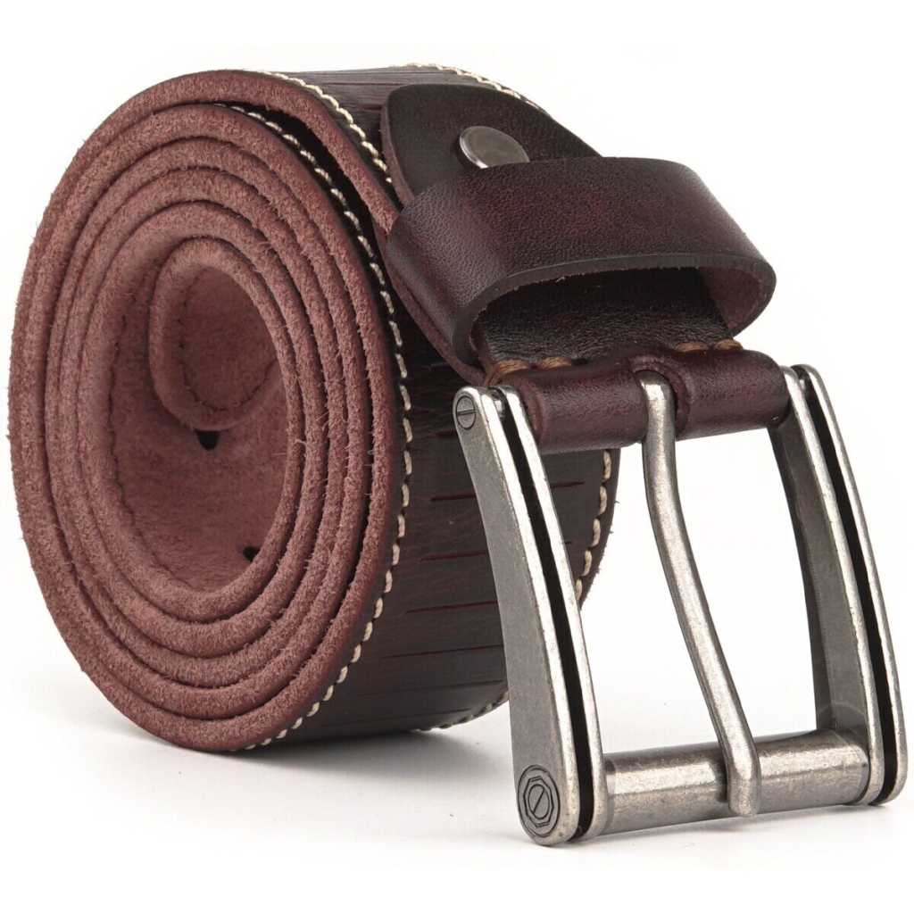 Ремінь Vintage З тисненням Темно-коричневий (20129) - зображення 2