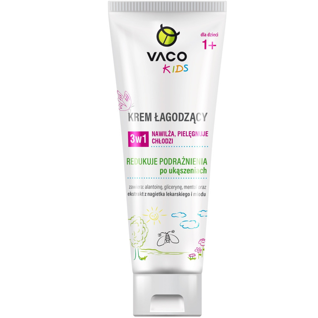 Засіб після укусів комах Vaco Kids протизапальний зволожуючий та заспокійливий крем для дітей від 1 року 75 мл (5901821952415) - зображення 1