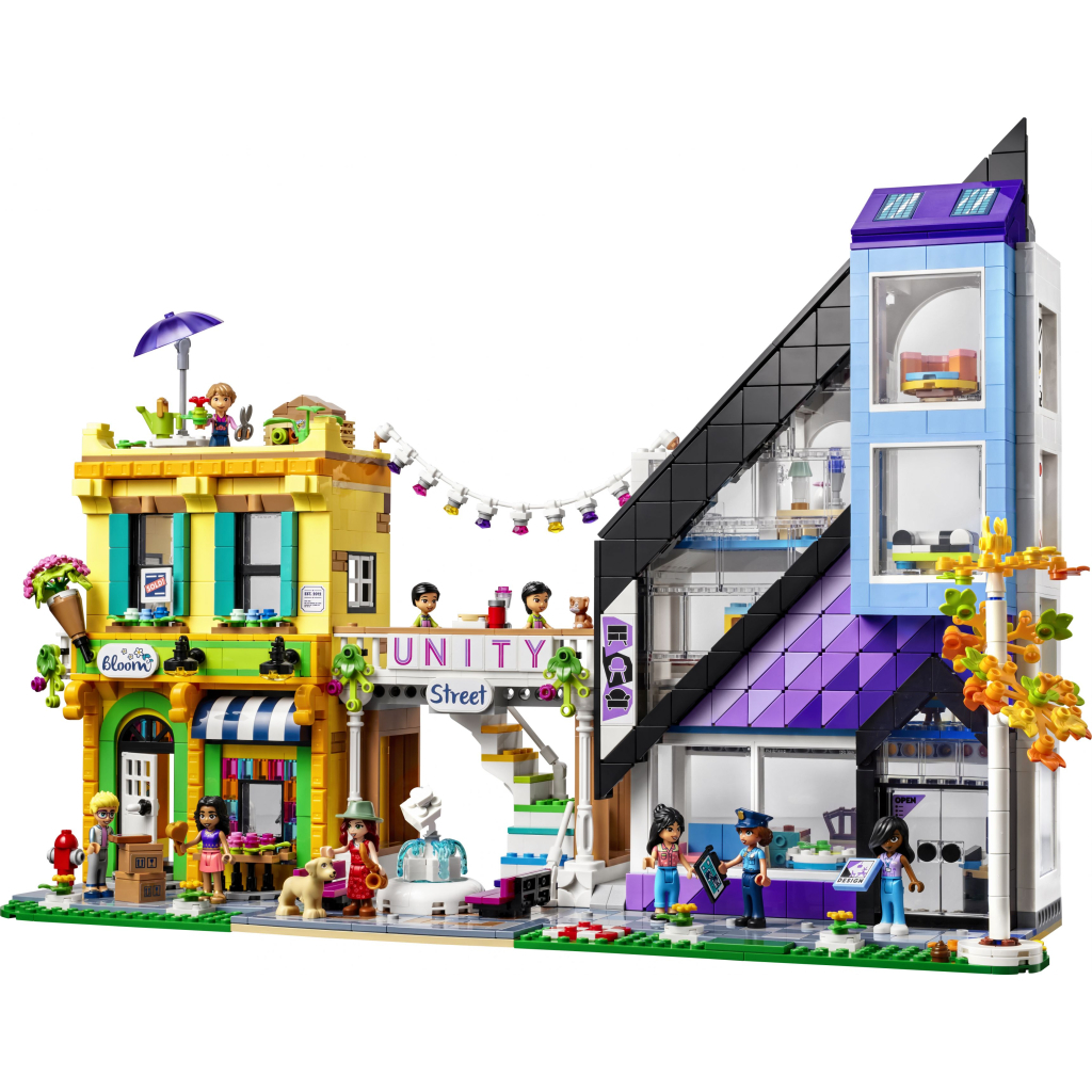 Конструктор LEGO Friends Квіткові та дизайнерські крамниці у центрі міста 2010 деталей (41732) - зображення 2