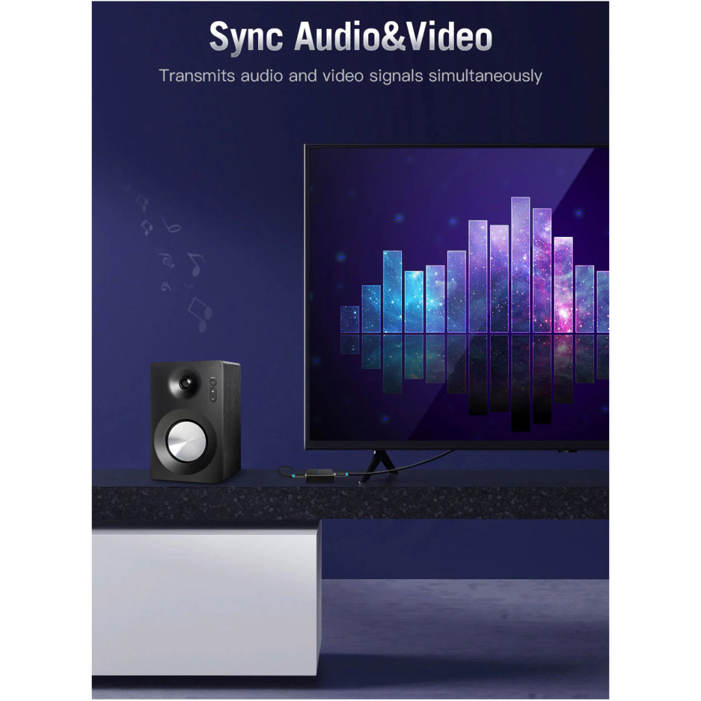 Кабель мультимедійний HDMI M to HDMI M 1.0m V2.0 Vention (AACBF) - зображення 5