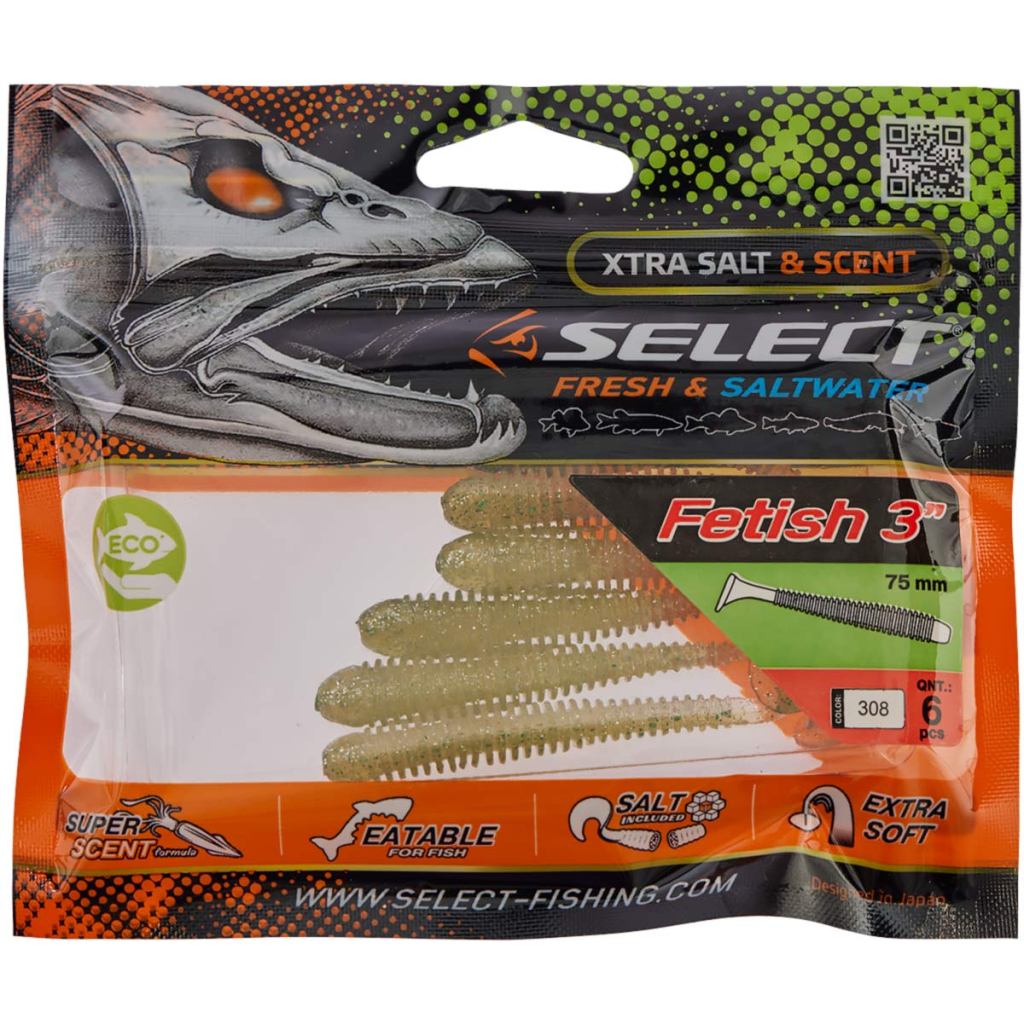 Силікон рибальський Select Fetish 3" 308 (6 шт/уп) (1870.71.26) - зображення 2