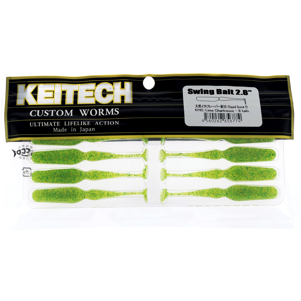 Силікон рибальський Keitech Swing Bait 2.8" (8 шт/уп) 424 Lime Chartreuse (1551.14.90) - зображення 2