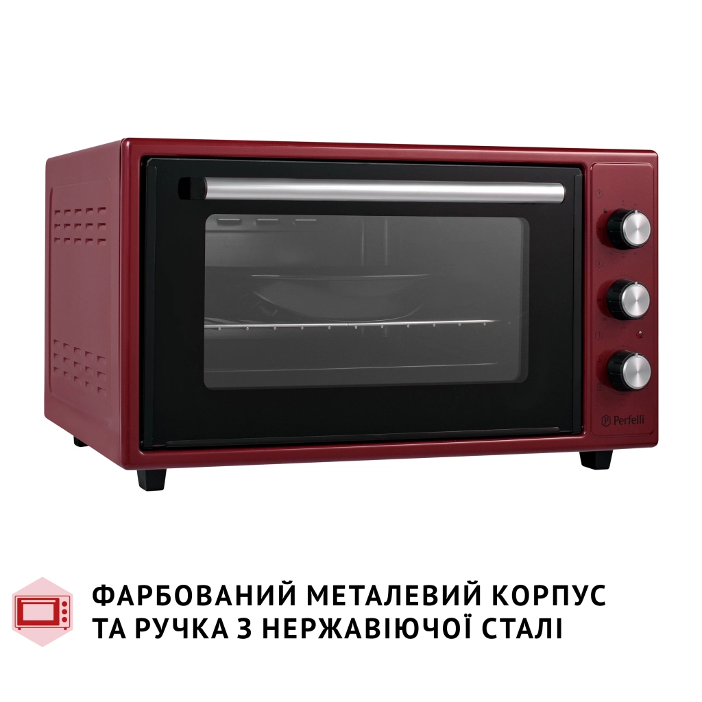 Електропіч Perfelli TRIMO 48 RED - зображення 4