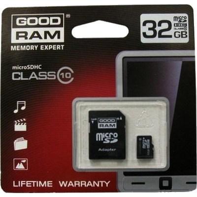 Карта пам'яті Goodram 32Gb microSDHC class 10 (SDU32GHC10AGRR10 / SDU32GHC10AGRR9) - зображення 1
