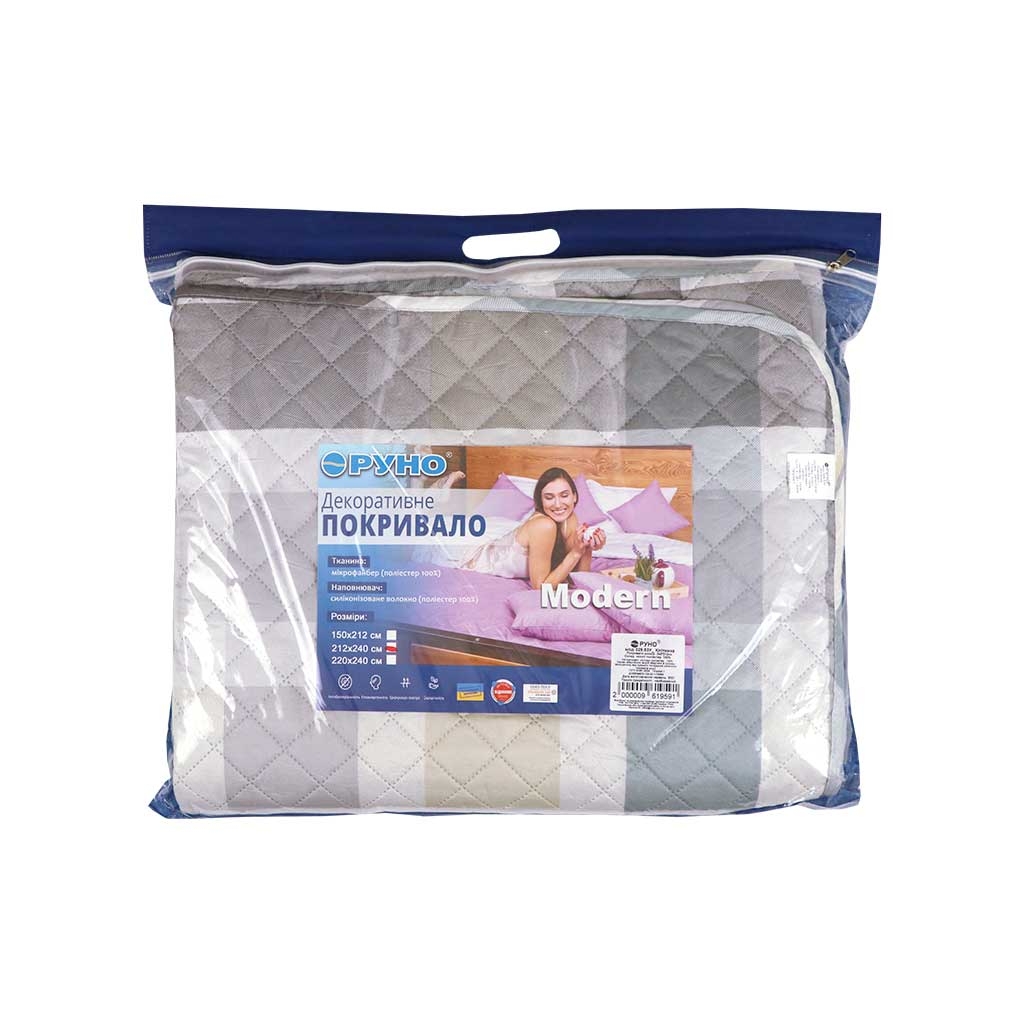 Покривало Руно двостороннє Клітинка 150х212 см (360.53У_Клітинка) - зображення 6