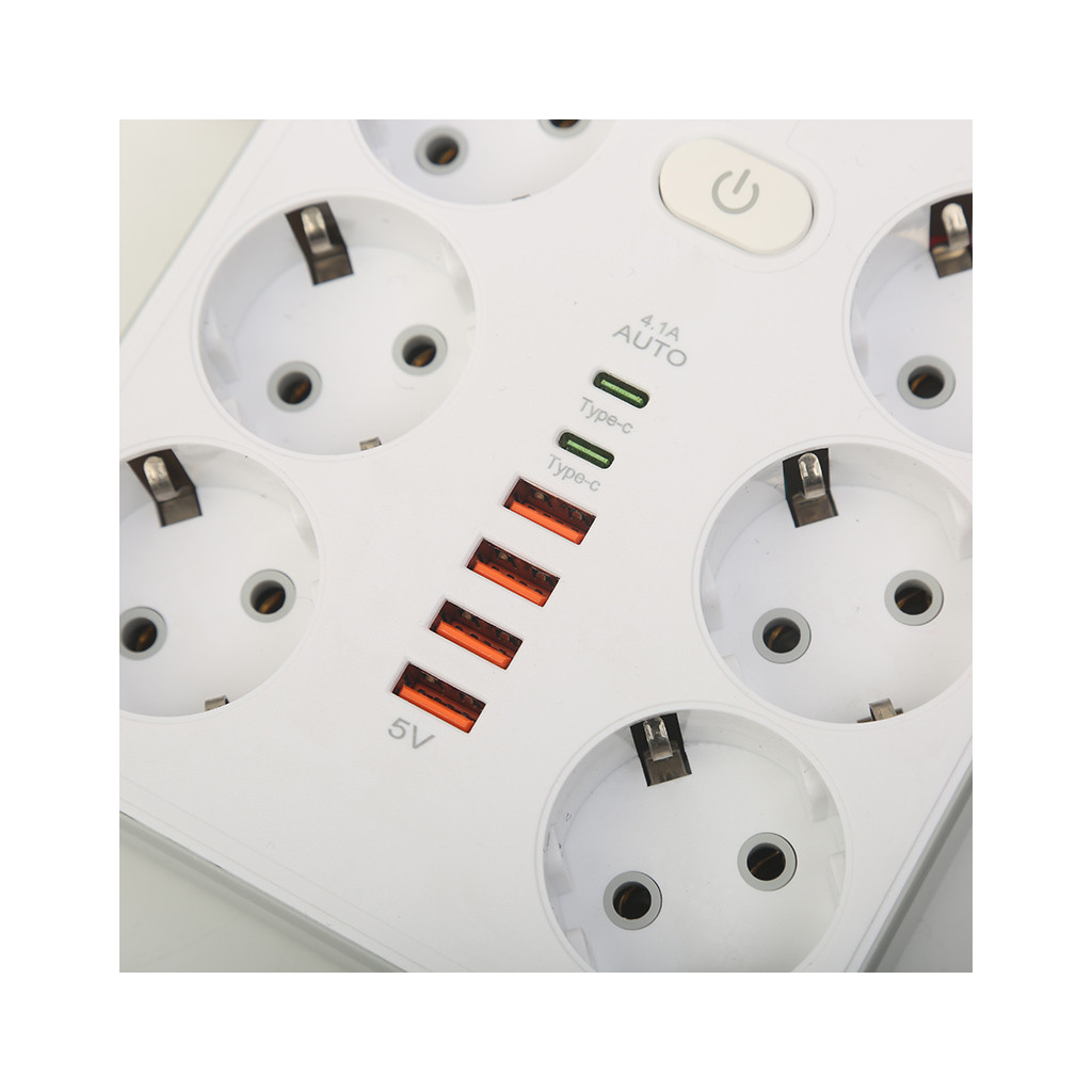 Мережевий фільтр живлення XoKo XK-SP-6-4-2-WH - зображення 3