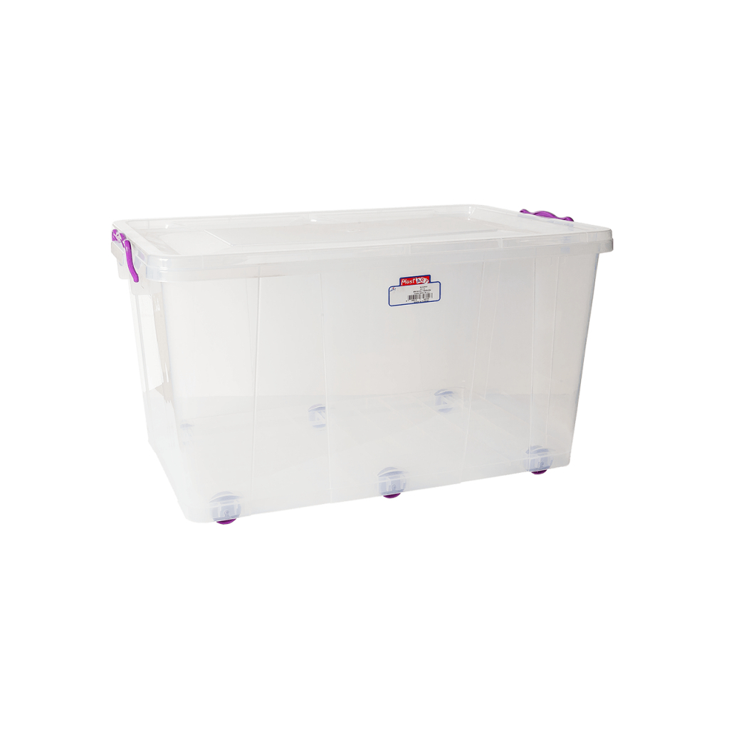 Контейнер для зберігання Irak Plastik на колесах прозорий 50 л (4667) - зображення 1