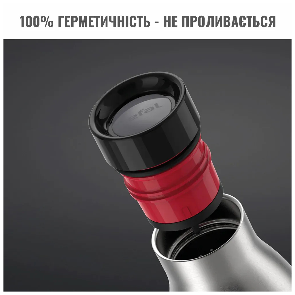 Термос Tefal Bludrop, 700мл, нержавіюча сталь, чорний (N3111110) - изображение 7