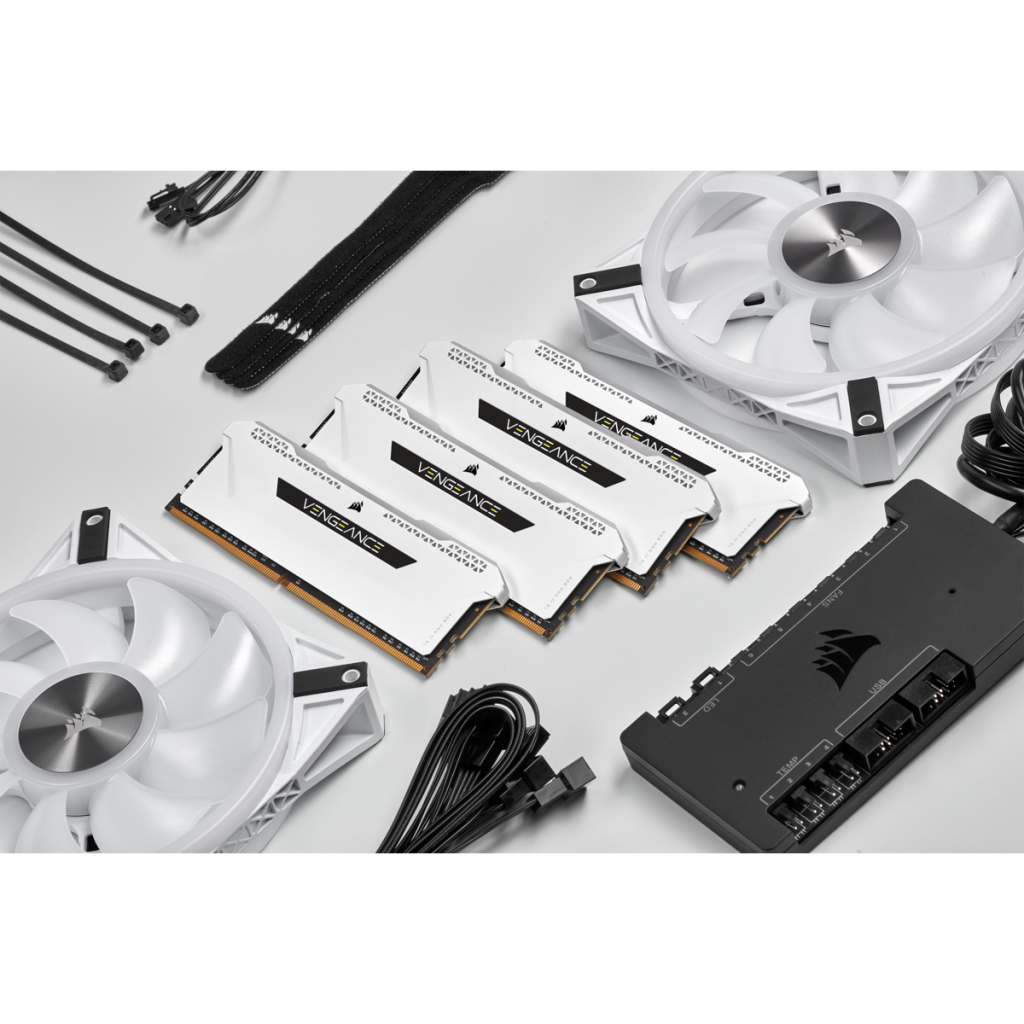 Модуль пам'яті для комп'ютера DDR4 16GB (2x8GGB) 3600 MHz Vengeance RGB Pro SL White Corsair (CMH16GX4M2D3600C18W) - зображення 5