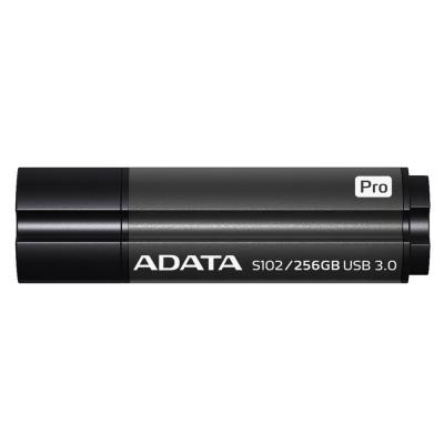 USB флеш накопичувач ADATA 256GB S102PRO Gray USB 3.1 (AS102P-256G-RGY) - зображення 1