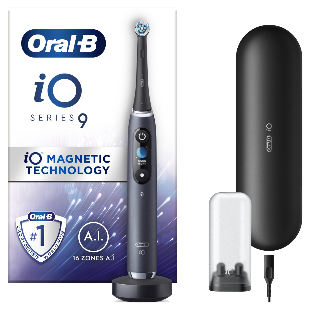 Електрична зубна щітка Oral-B iO Series 9N IOM9.1B2.2AD Black Onyx + чохол (4210201449485) - зображення 1