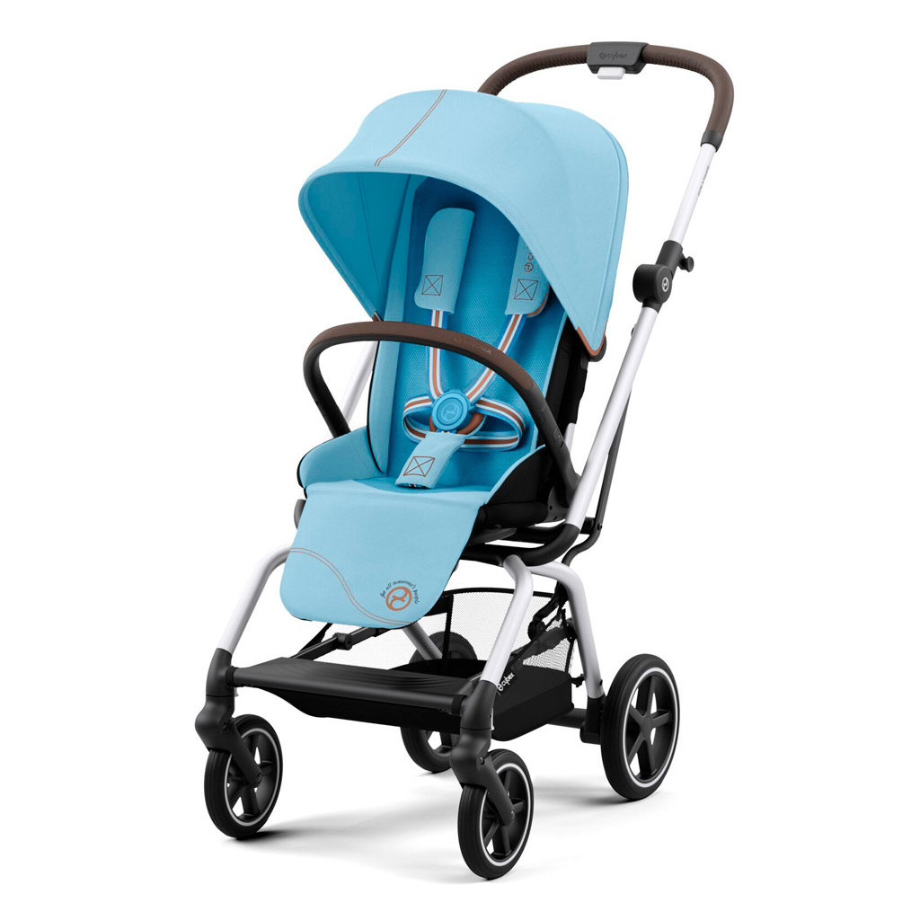 Коляска Cybex Eezy S Twist+ 2 SLV Beach Blue (з бампером) (522001117) - зображення 1