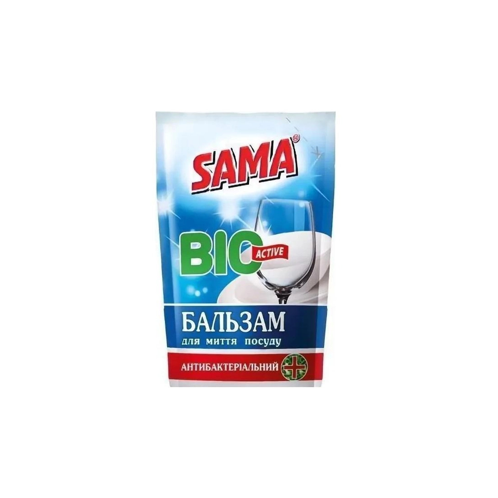 Засіб для ручного миття посуду Sama Антибактеріальний бальзам 450 г (4820270630334) - зображення 1