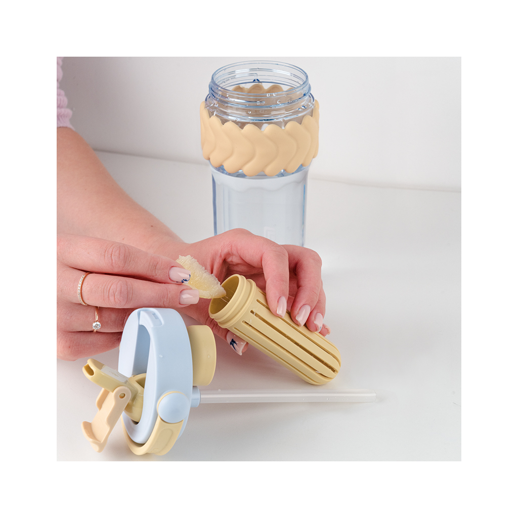 Пляшка для води Kite 900 мл бежево-блакитний (K25-1231-1) - зображення 6