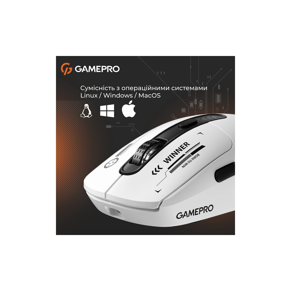 Мишка GamePro Genesis Winner Wireless/Bluetooth/USB White (GM079W) - зображення 12
