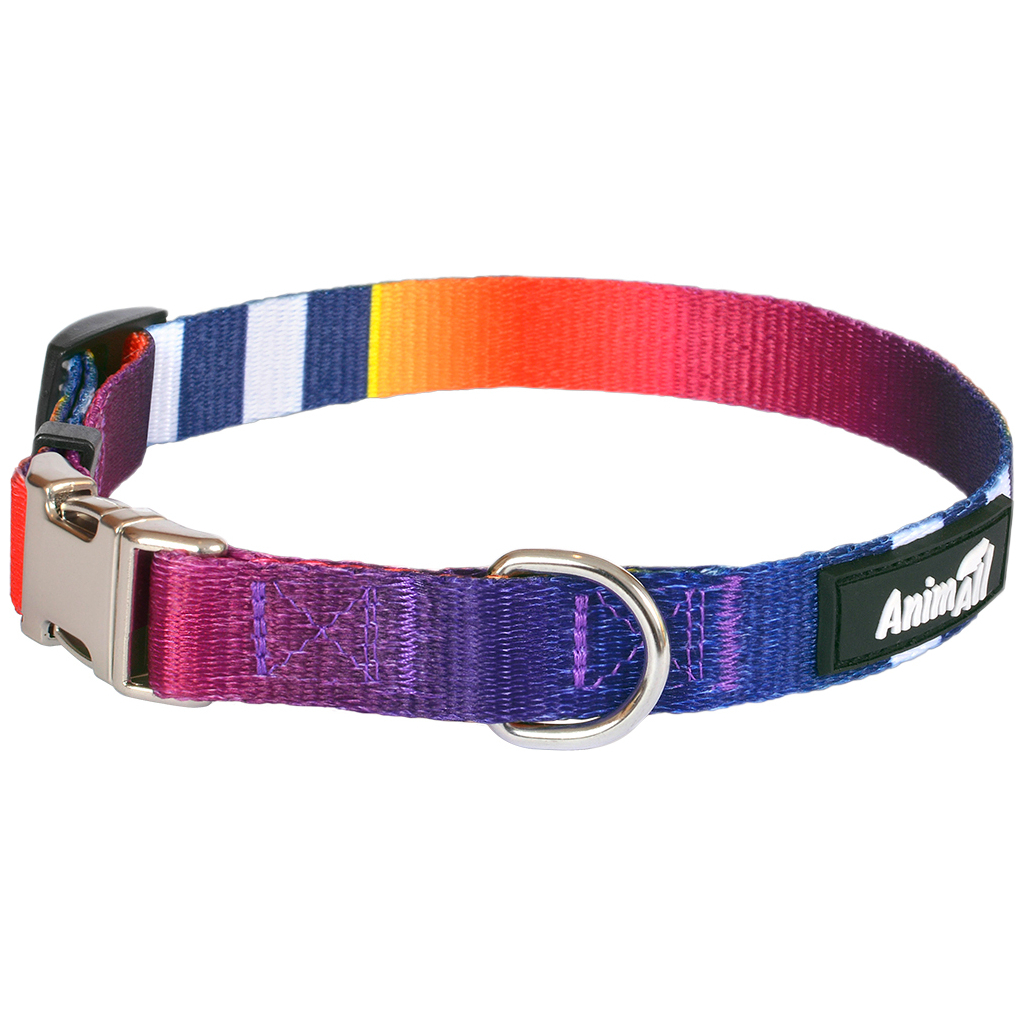 Нашийник для тварин AnimAll HL-C-T001A XS-3 1x20-30 см фіолетово-жовтогарячий (2000981198992) - зображення 1