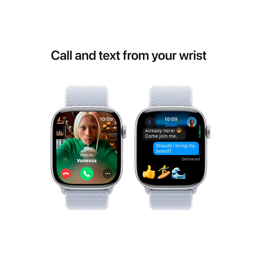 Смарт-годинник Apple Watch Series 10 GPS 46mm Silver Aluminium Case with Blue Cloud Sport Loop (MWWN3QH/A) - изображение 7