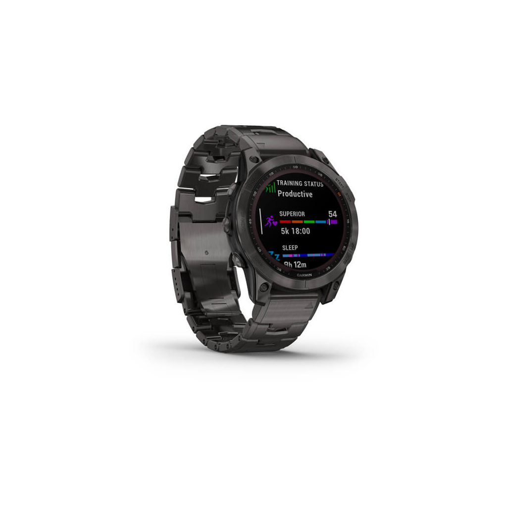 Смарт-годинник Garmin fenix 7 Sapph Sol, Carbon Gray DLC Ti w/ DLC Ti Bracelet, GPS (010-02540-39) - зображення 3