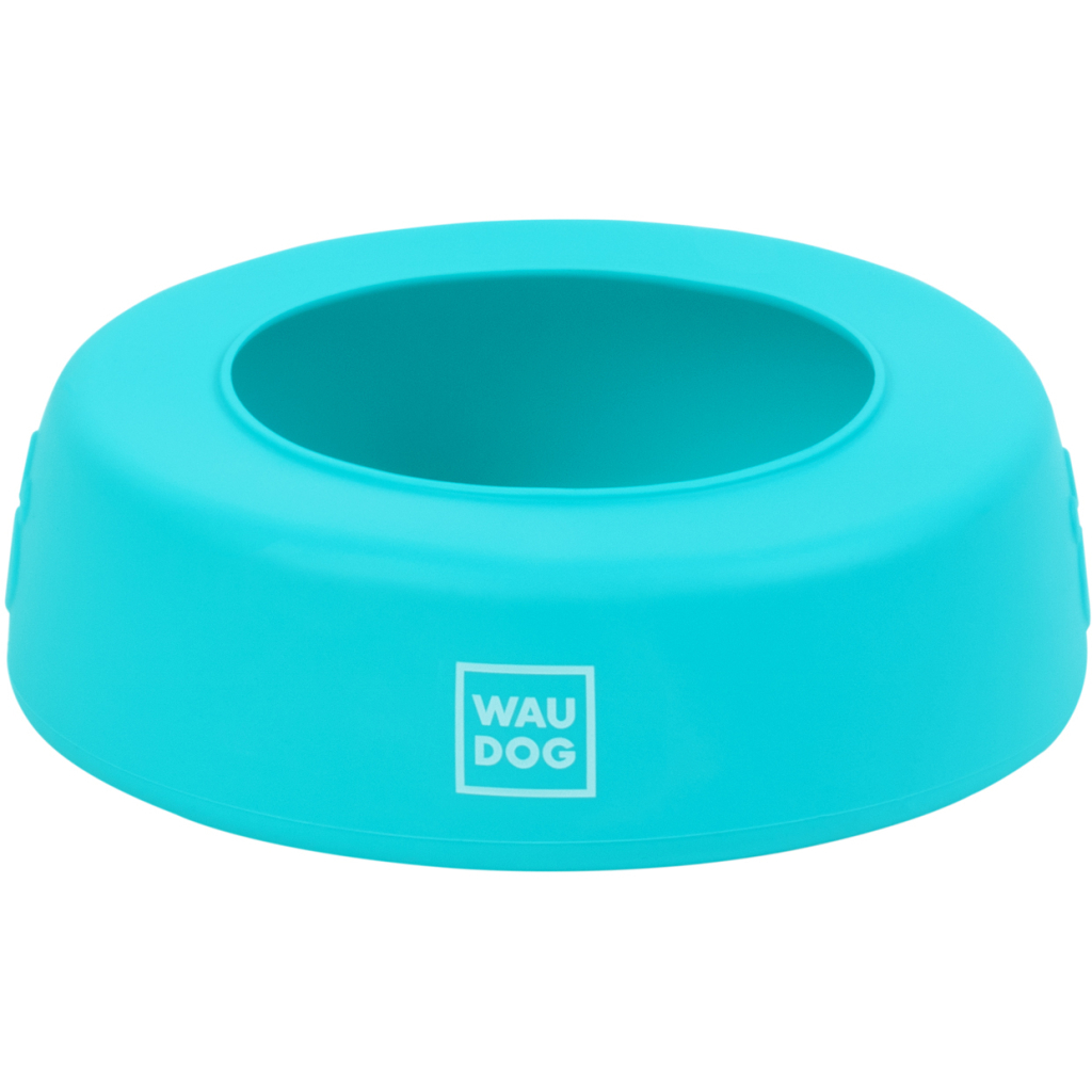 Посуд для собак WAUDOG Silicone Миска-непроливайка 1 л блакитна (50792) - зображення 1