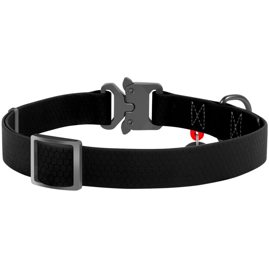 Нашийник для тварин WAUDOG Waterproof з QR паспортом M Ш 20 мм Д 24-40 см(чорний) (27931) - изображение 2