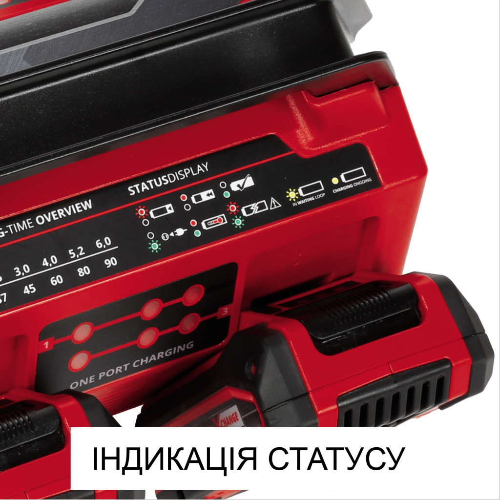 Зарядний пристрій для акумуляторів інструменту Einhell 18V 2x2 Power X-Quattrocharger 4A, PXC (4512102) - изображение 3