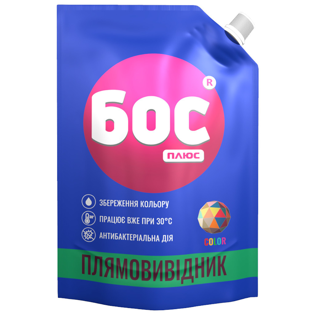 Засіб для видалення плям БОС плюс Color гель кисневий для кольорових тканин 500 мл (4823015909238) - изображение 1