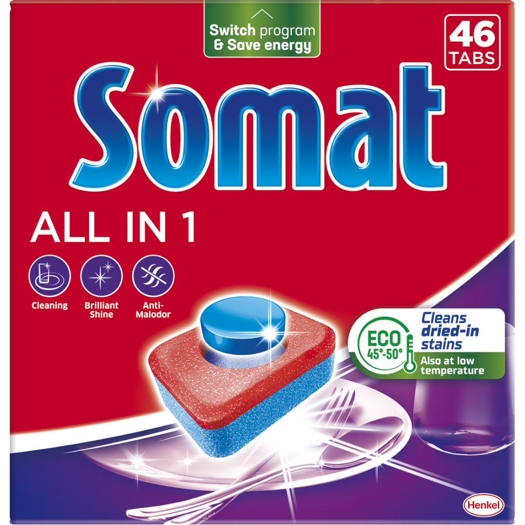Таблетки для посудомийних машин Somat All in 1 46 шт. (9000101577228) - зображення 1