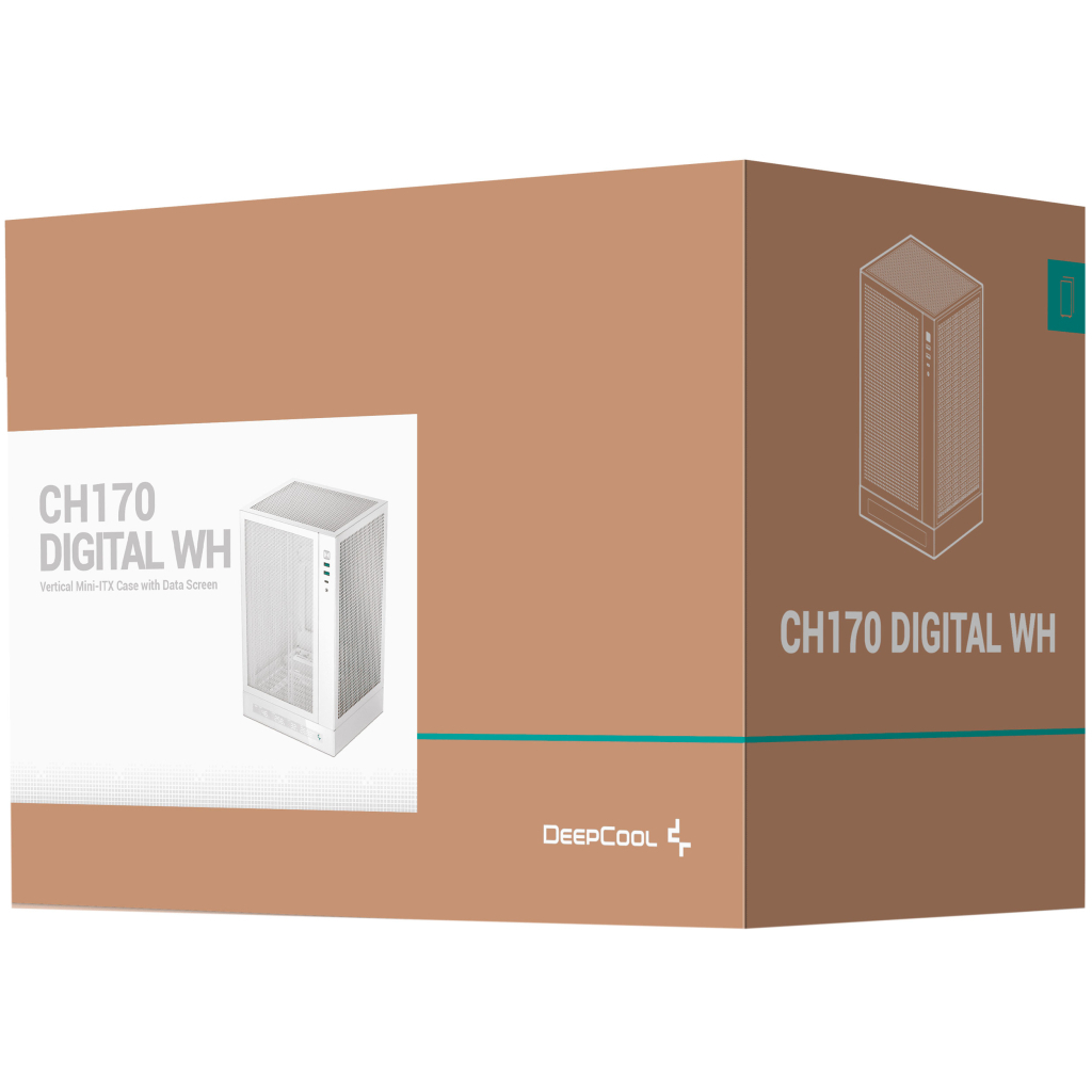 Корпус Deepcool CH170 Digital White (R-CH170-WHNPI0D-G-1) - зображення 12