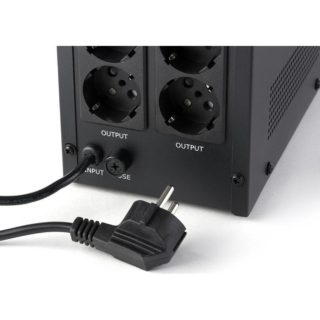 Пристрій безперебійного живлення Vinga LCD 1200VA metal case with USB (VPC-1200MU) - зображення 6