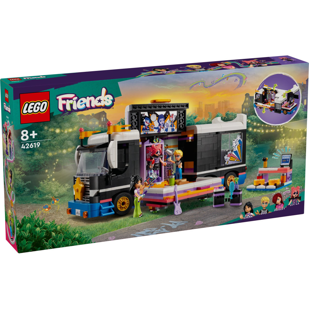 Конструктор LEGO Friends Автобус для музичного туру поп-зірки 845 деталей (42619) - зображення 1
