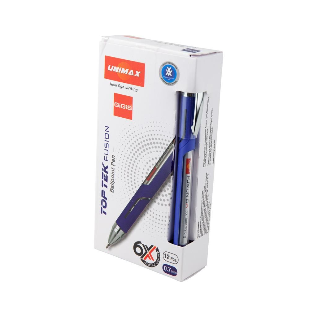 Ручка кулькова Unimax Top Tek Fusion 10 000, синя (UX-10 000-02) - зображення 3