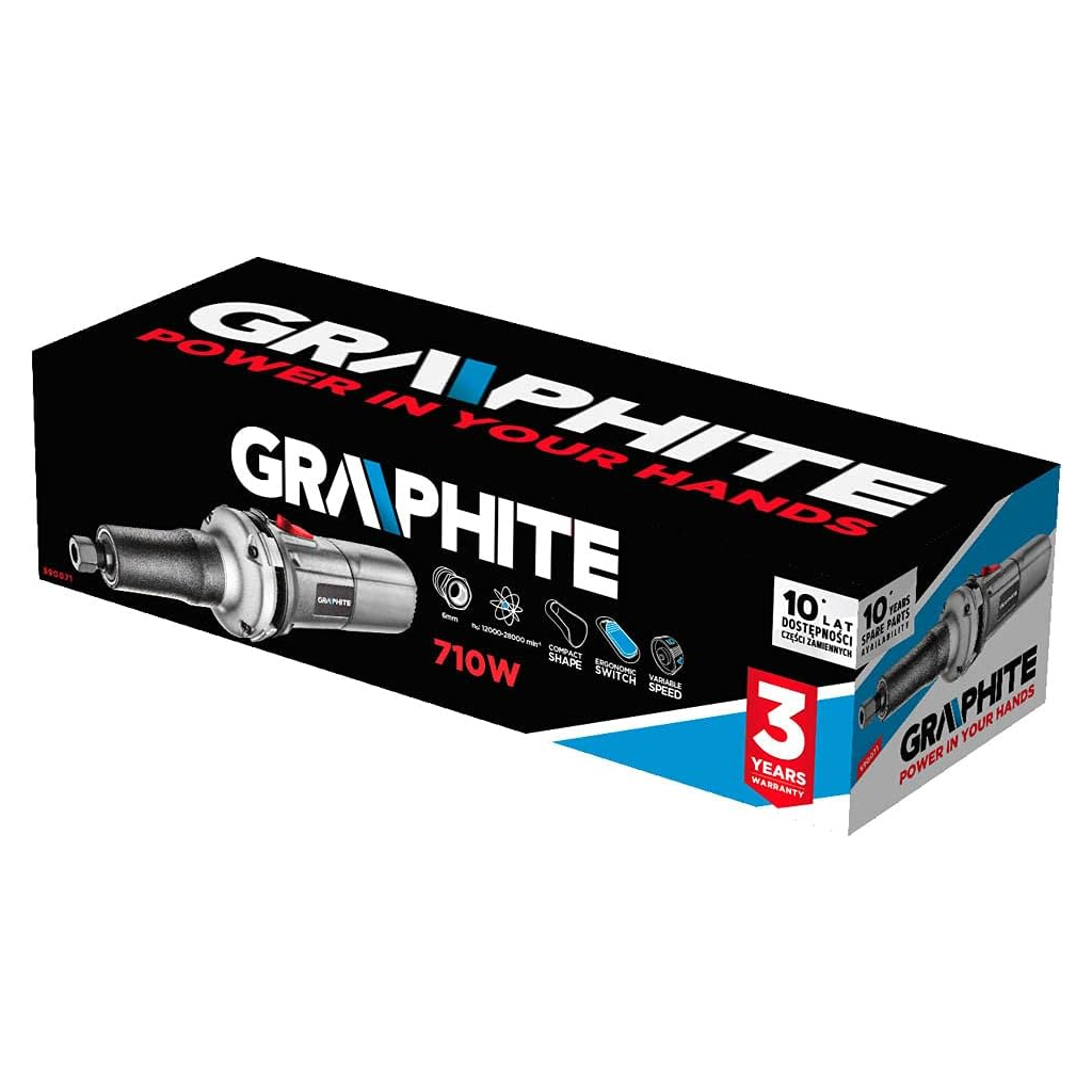 Шліфувальна машина Graphite 710W, 12000-28000об/хв (59G071) - зображення 3