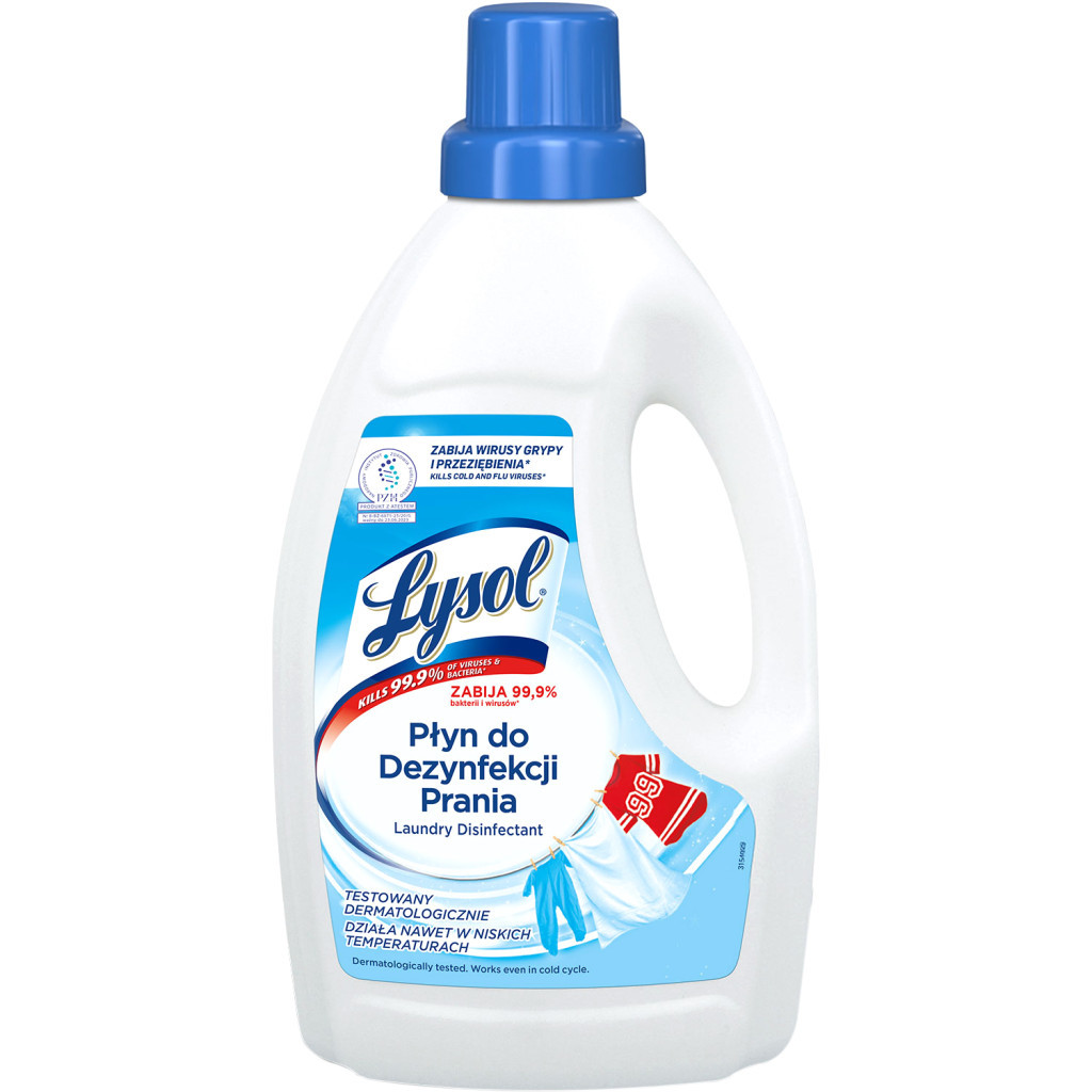 Кондиціонер для білизни Lysol дезінфікувальний Свіжість бавовни 1.2 л (5908252000418) - зображення 1