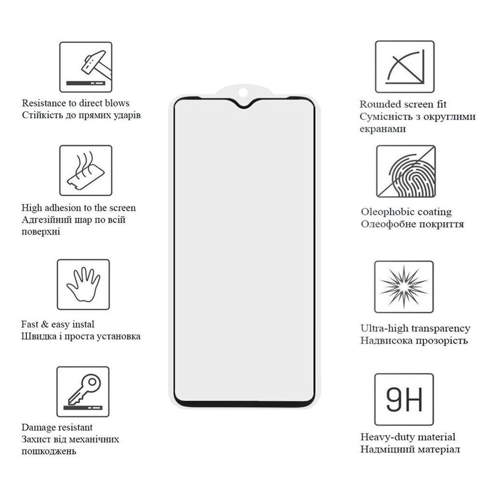 Скло захисне Drobak Anty Spy Samsung Galaxy A14 (Black) (535339) - зображення 4
