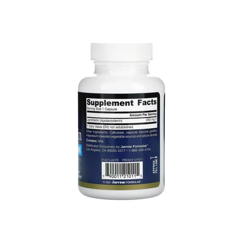 Пробіотики Jarrow Formulas Лактоферин сублімований, 250 мг, Lactoferrin, Freeze Dried, 60 ка (JRW-21011) - зображення 2