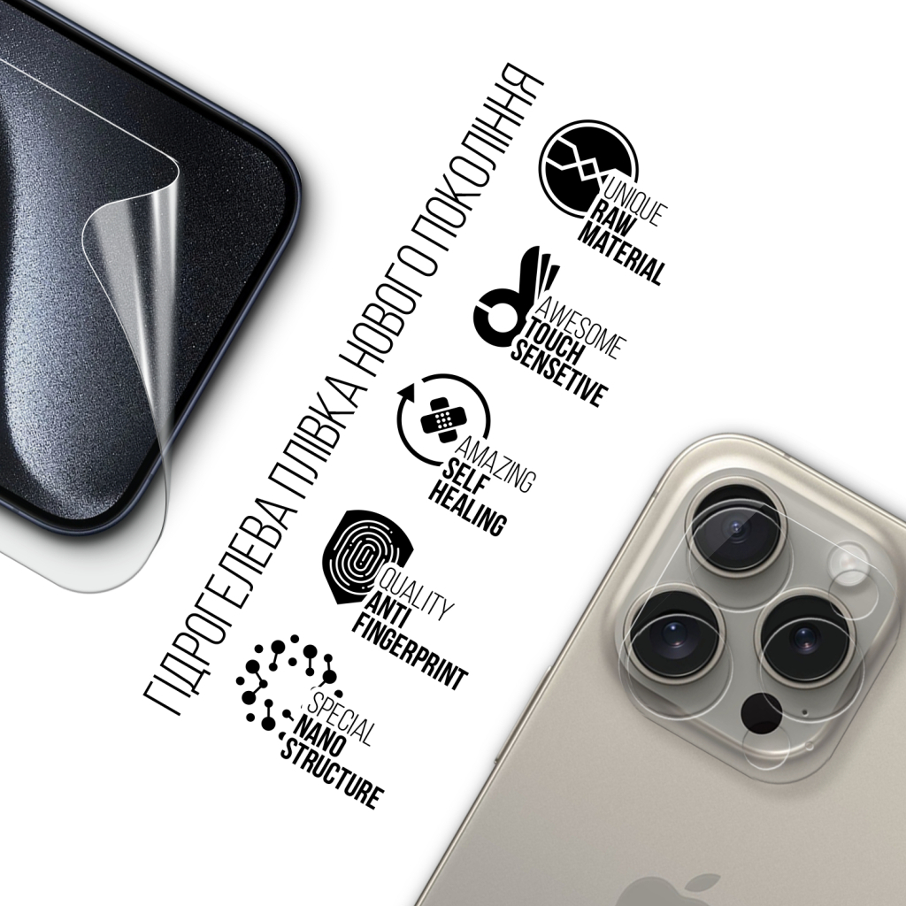 Плівка захисна Armorstandart Kit Clear screen + camera Apple iPhone 15 Pro (ARM80713) - изображение 3