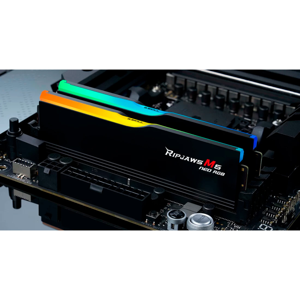 Модуль пам'яті для комп'ютера DDR5 32GB (2x16GB) 6400 MHz Ripjaws M5 Neo RGB Matte Black G.Skill (F5-6400J3240G16GX2-RM5NRK) - зображення 5