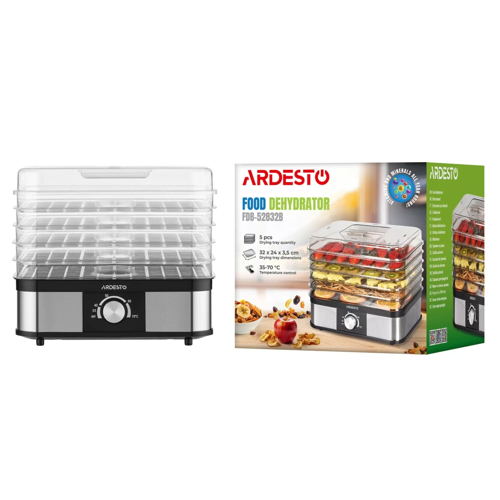 Сушка для овочів та фруктів Ardesto FDB-52832B - зображення 8