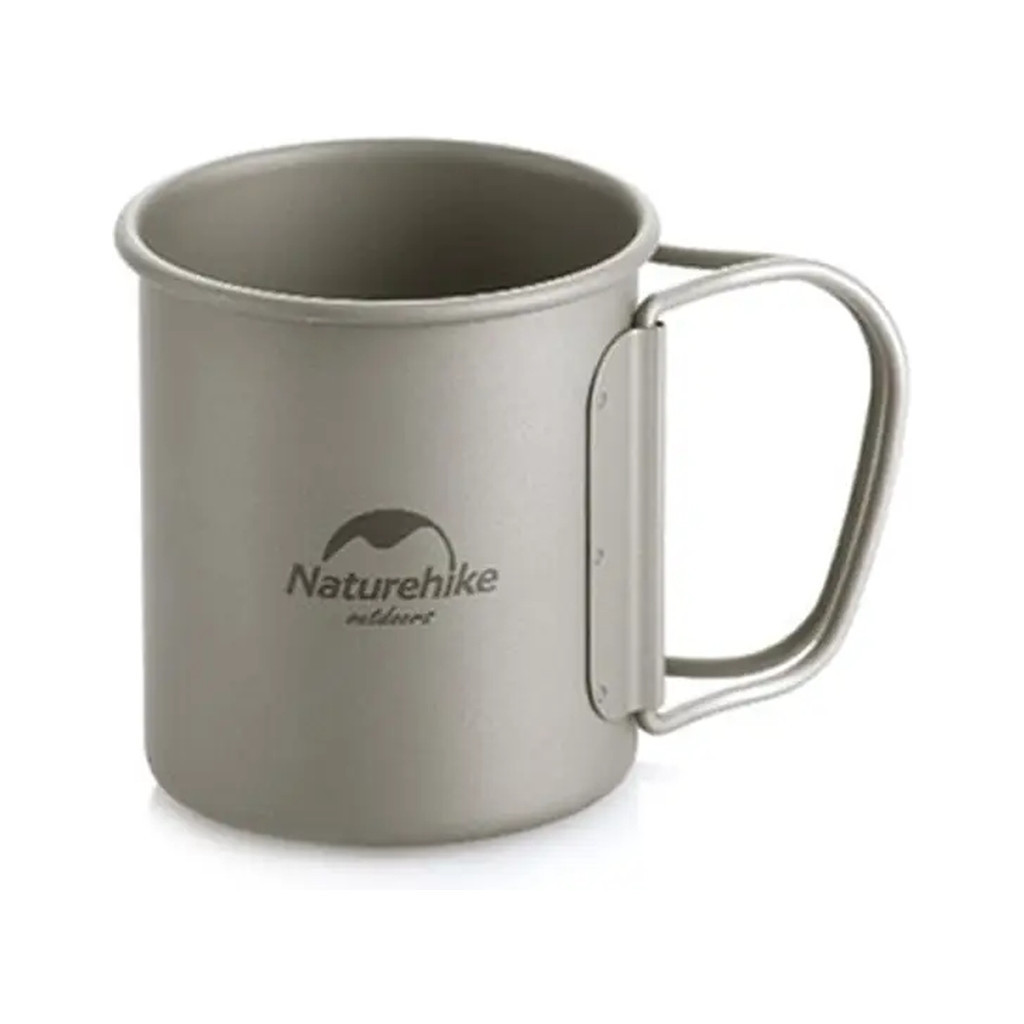 Чашка туристична Naturehike NH20CJ005 титанова з ручкою 450 мл (6927595745786) - зображення 3