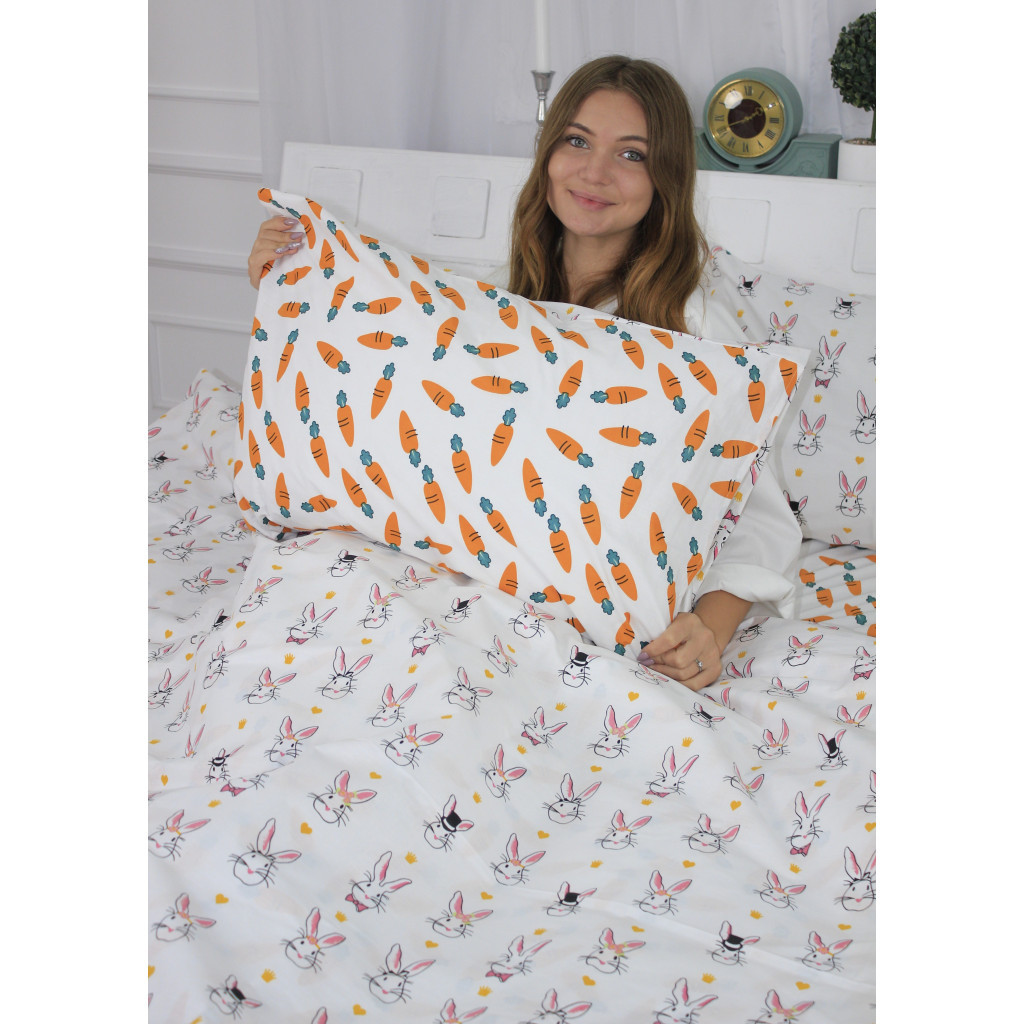 Постільна білизна MirSon Бязь Ranforce Elite 17-0529 Bunnies white King Size (2200004706740) - зображення 4
