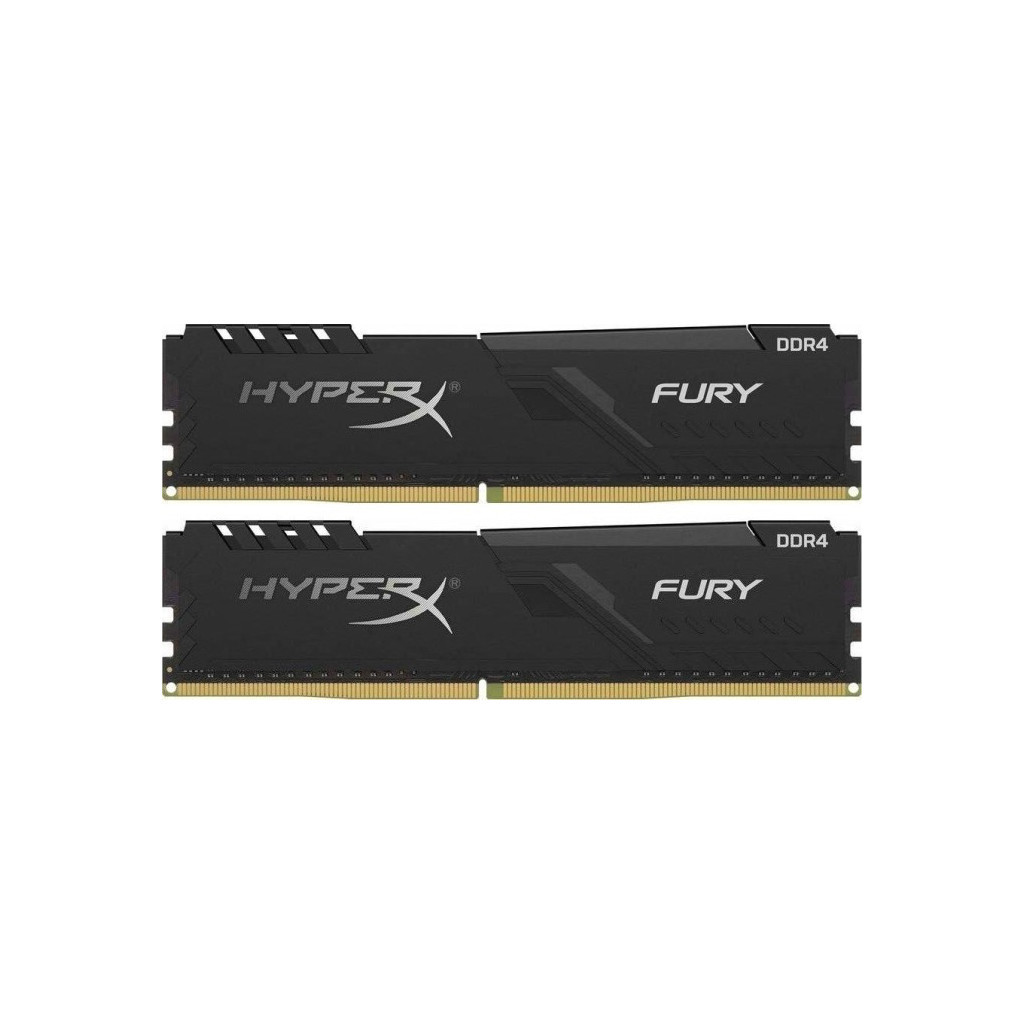Модуль пам'яті для комп'ютера DDR4 64GB (2x32GB) 2666 MHz HyperX Fury Black Kingston Fury (ex.HyperX) (HX426C16FB3K2/64) - зображення 1