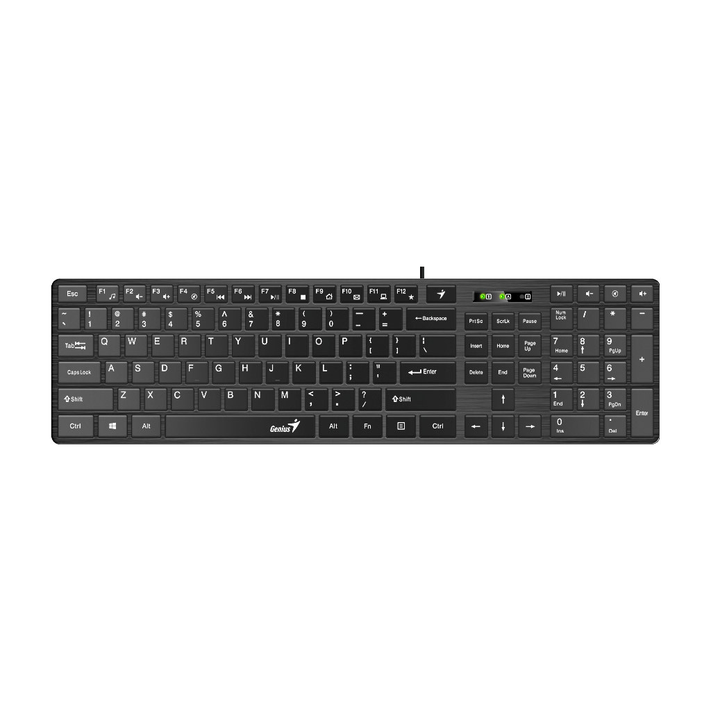 Клавіатура Genius SlimStar 126 USB Black Ukr (31310017407) - зображення 1