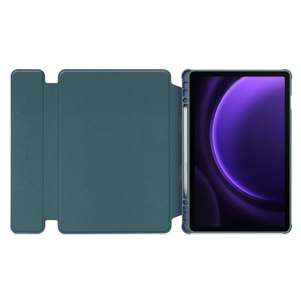 Чохол до планшета BeCover 360° Rotatable Samsung Tab S9 (SM-X710/SM-X716)/S9 FE (SM-X510/SM-X516B) 11.0" Dark Green (710434) - зображення 4