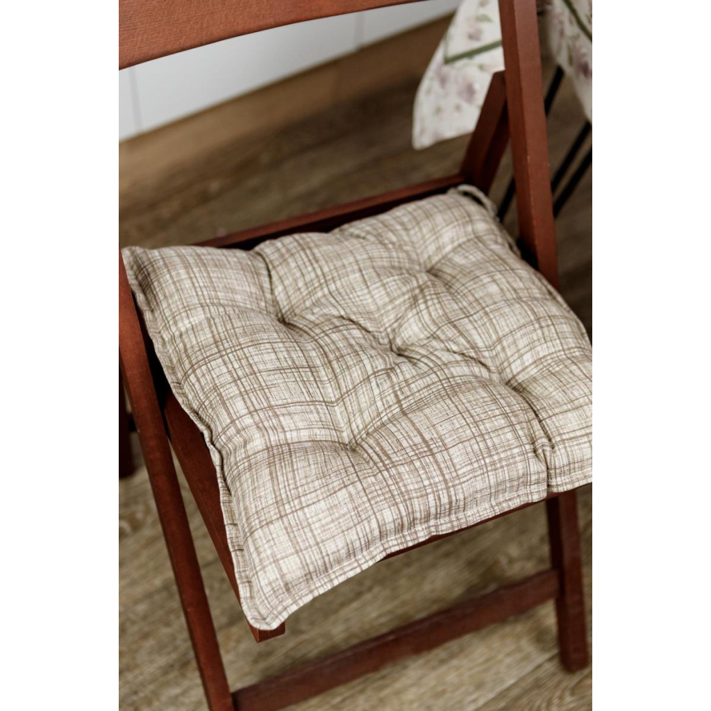Подушка на стілець Прованс Тереза клітинка 40х40 (034525) - зображення 3