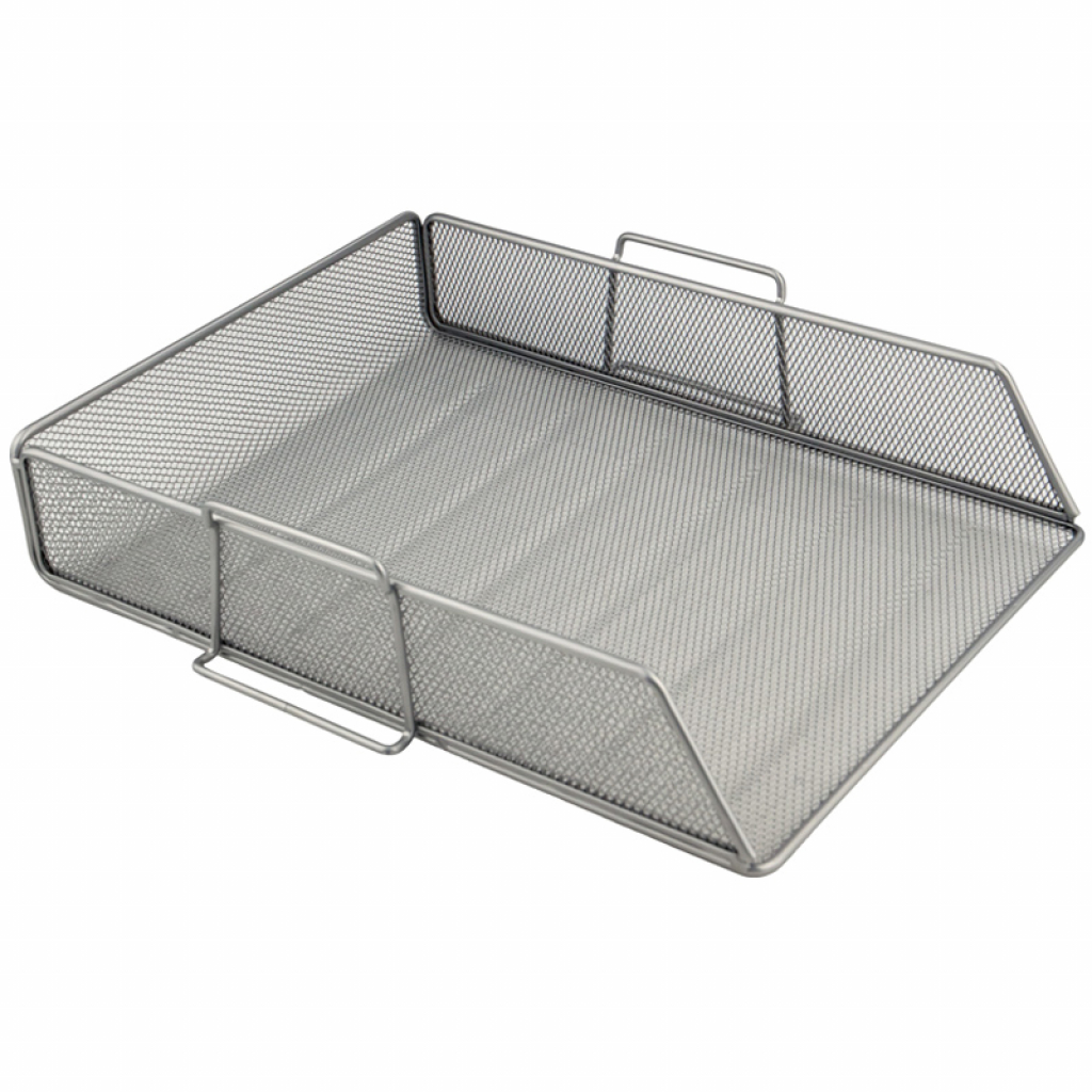 Лоток для паперів Axent горизонтальний 80x280x340мм металевий, Срібний (2123-03-A) - изображение 1