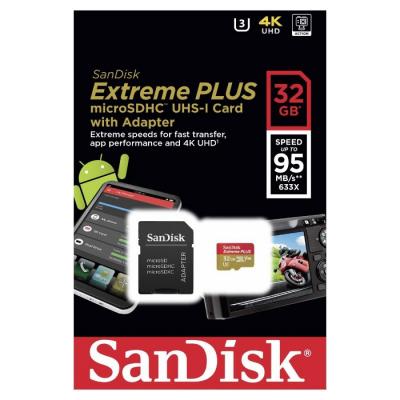 Карта пам'яті SanDisk 32GB microSD Class10 UHS-I V30 4K Extreme Plus (SDSQXWG-032G-GN6MA) - зображення 2