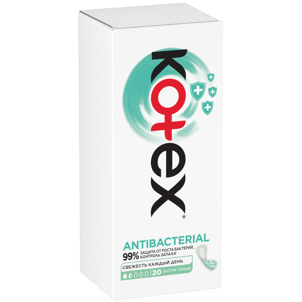 Щоденні прокладки Kotex Antibacterial Extra Thin 20 шт. (5029053549132) - зображення 2