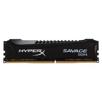 Модуль пам'яті для комп'ютера DDR4 4GB 2666 MHz Savage Blak Kingston Fury (ex.HyperX) (HX426C13SB2/4) - зображення 1
